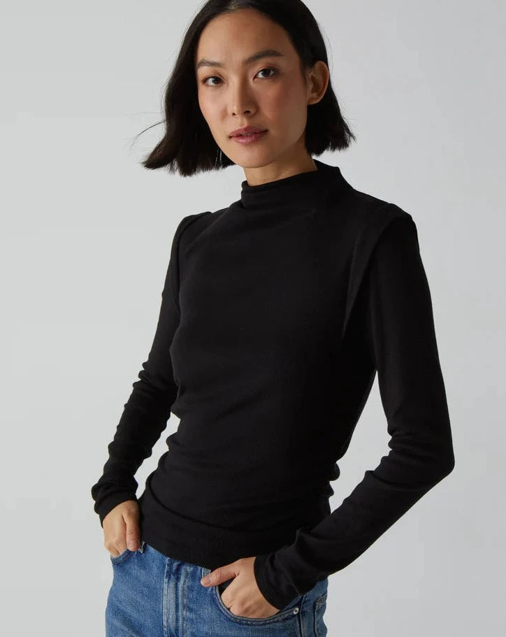 DENISE MOCK NECK TEE