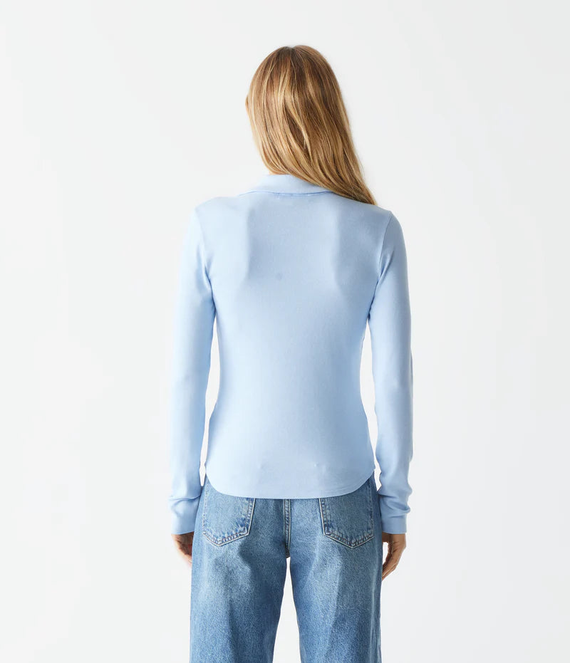 BLEU LONG SLEEVE COLLARED SHIRT / WATER