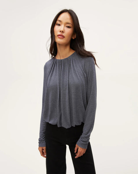 50 高級　leonard レオナール　ハイネック SONA LONG SLEEVE BUBBLE TOP / HEATHER NOCTURNAL – CHATOboutique