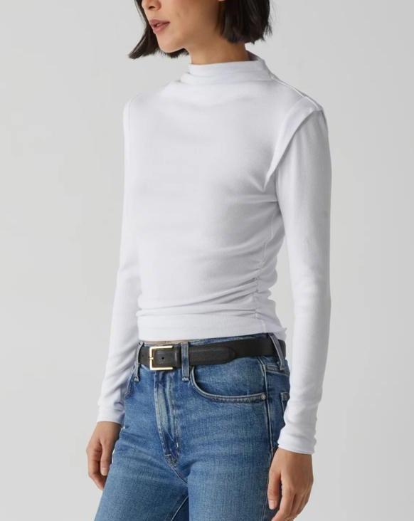 DENISE MOCK NECK TEE CHK