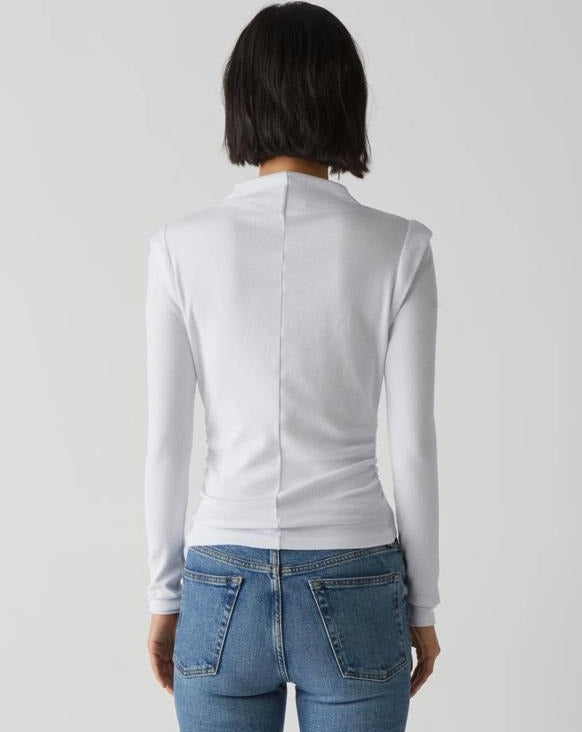 DENISE MOCK NECK TEE CHK