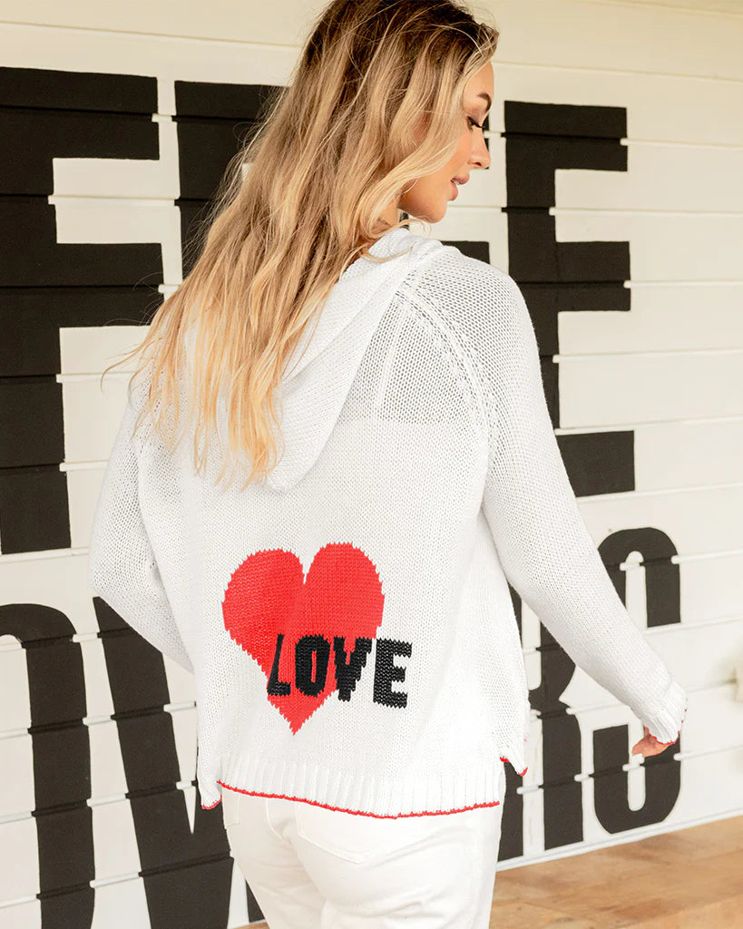 LOVE ZIP HOODIE COTTON