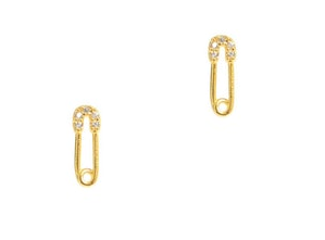 Glass Oval Stud Tiny Star