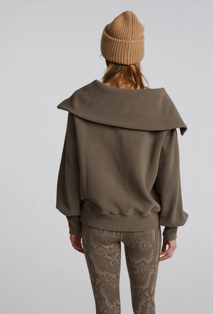 Vine Half Zip Pullover, Stone Olive