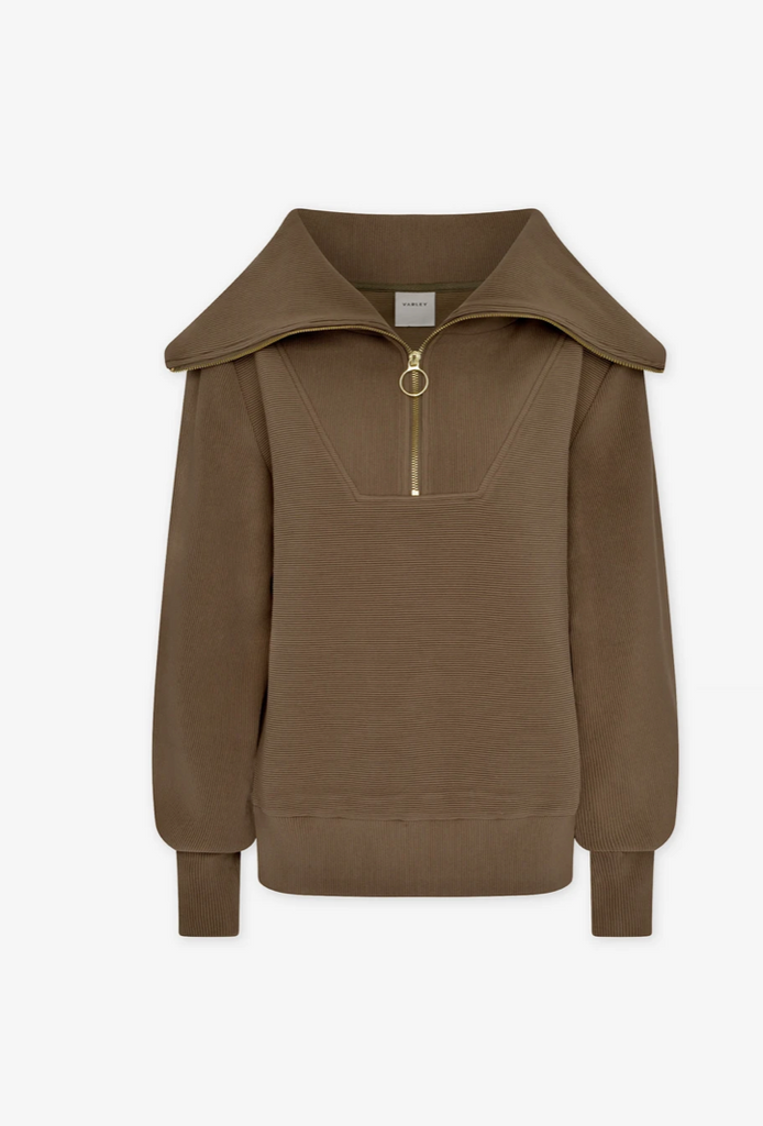 Vine Half Zip Pullover, Stone Olive