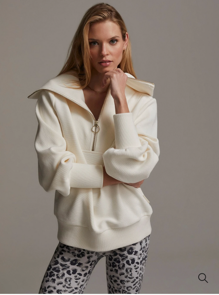 Vine Half Zip Pullover, Ivory