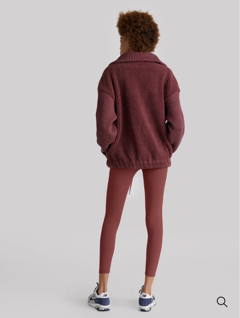 Rogers Half Zip Pullover, Rose Brown