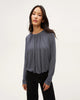 SONA LONG SLEEVE BUBBLE TOP / HEATHER NOCTURNAL