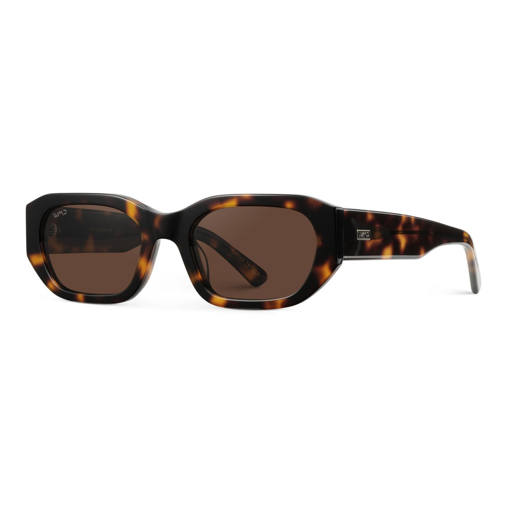 London - Bold Rectangular Statement Polarized Sunglasses: Black / Triple Black Lens
