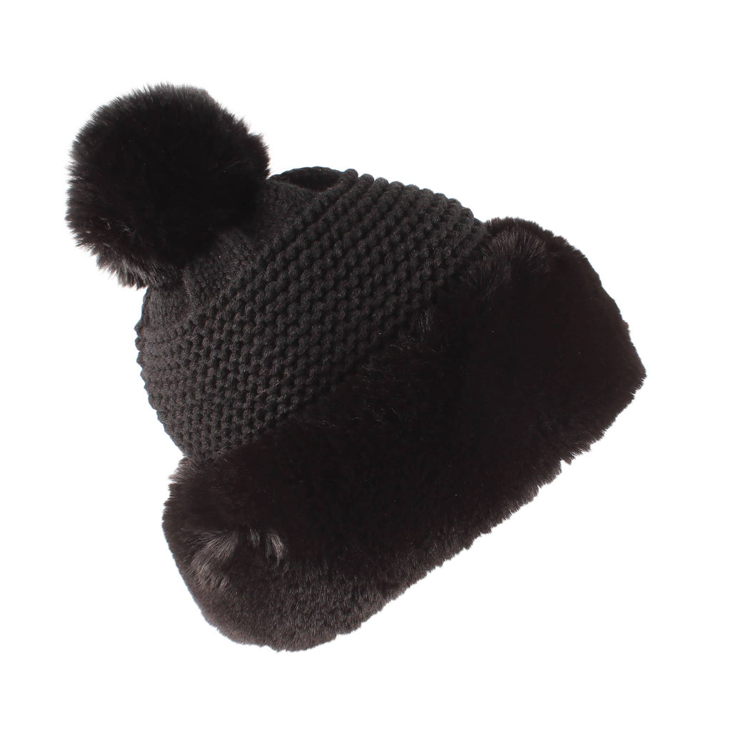  Faux Fur Cap 7528 Hat Winter: Beige