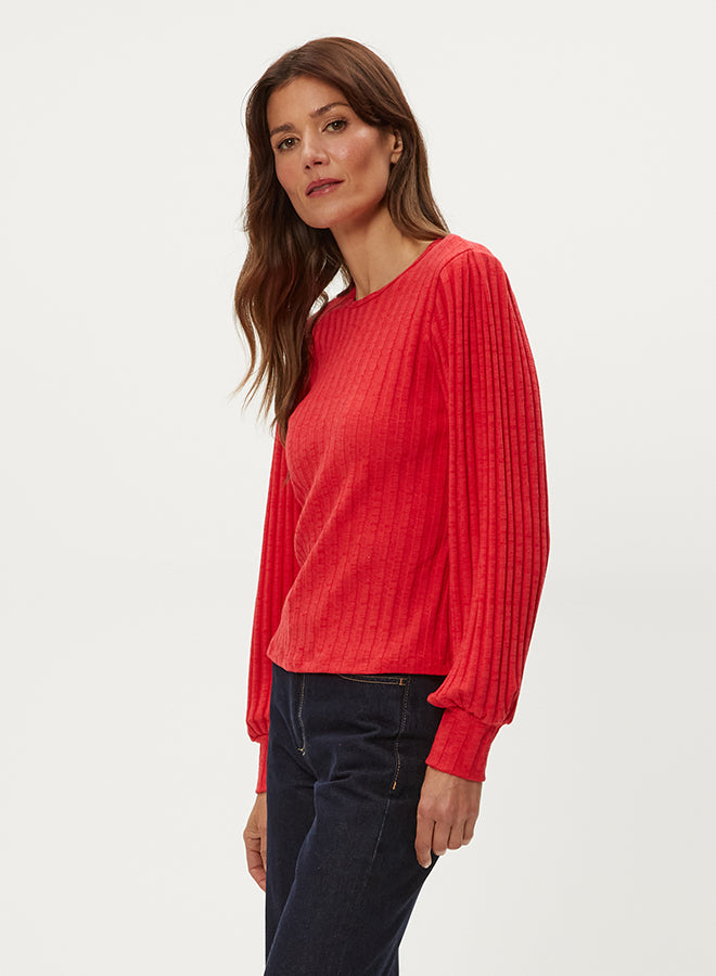 JEANIE CREW NECK PUFF SLEEVE