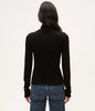 TARA CROP TURTLENECK / BLACK