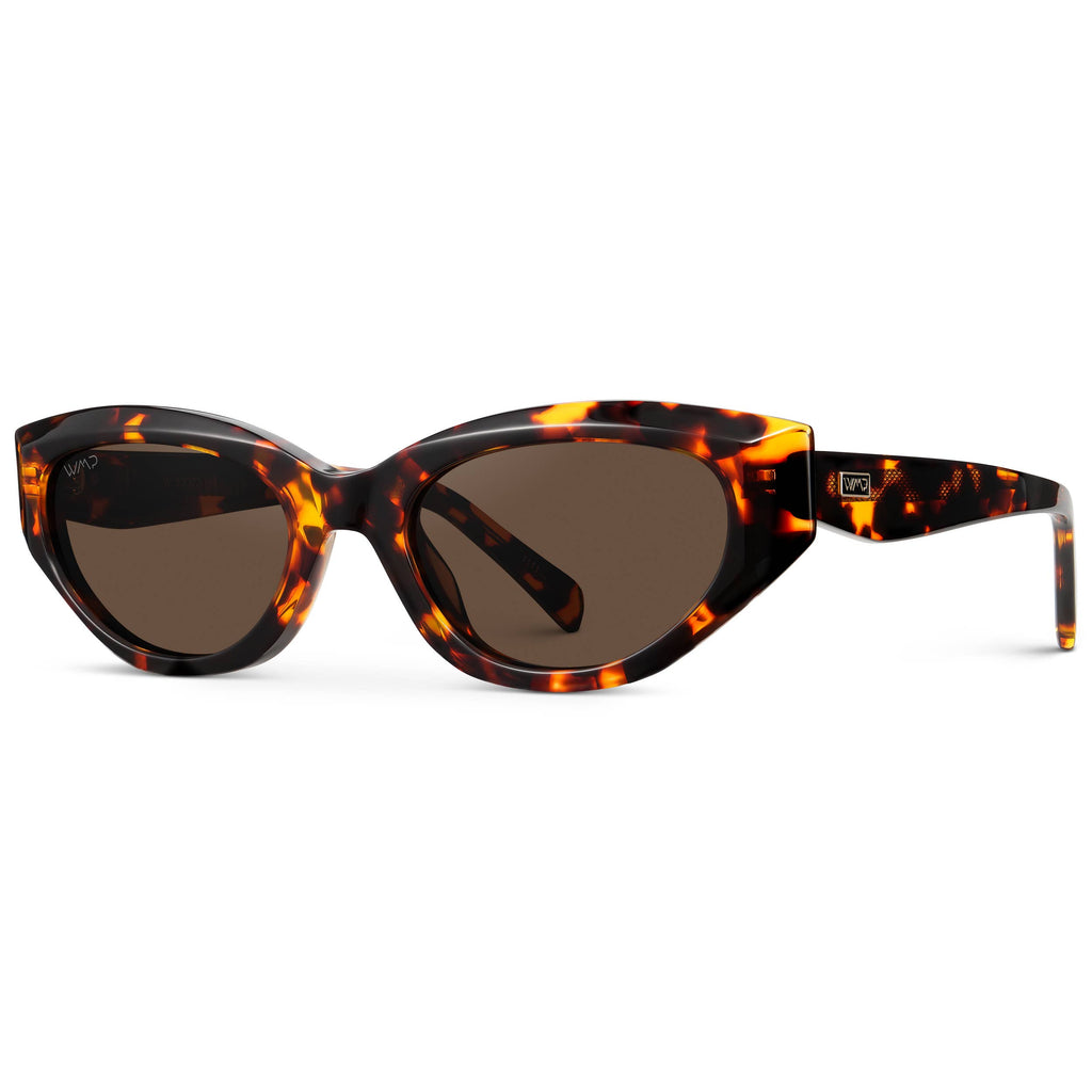 Loretta - Women’s Cat Eye Polarized Sunglasses : Toffee Brown / Oak Brown Gradient Lens