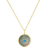 Gold Vermeil MOP and Turquoise Evil Eye Pendant Necklace