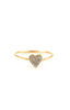 Cz Long Heart Ring