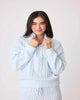 Chennille Cozy Cable Zipper Sweater Blue Air