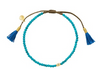 Hand Beaded Bracelet with Gold Accents