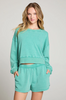 Casbah Clover Green Crop Pullover