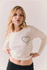 Heart Embroidery Long Sleeve