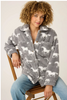 Let's Get Cozy Horse Print Cozy Plush Jacket