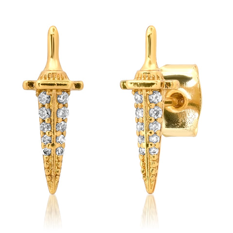 Cz Heart Stud Earrings