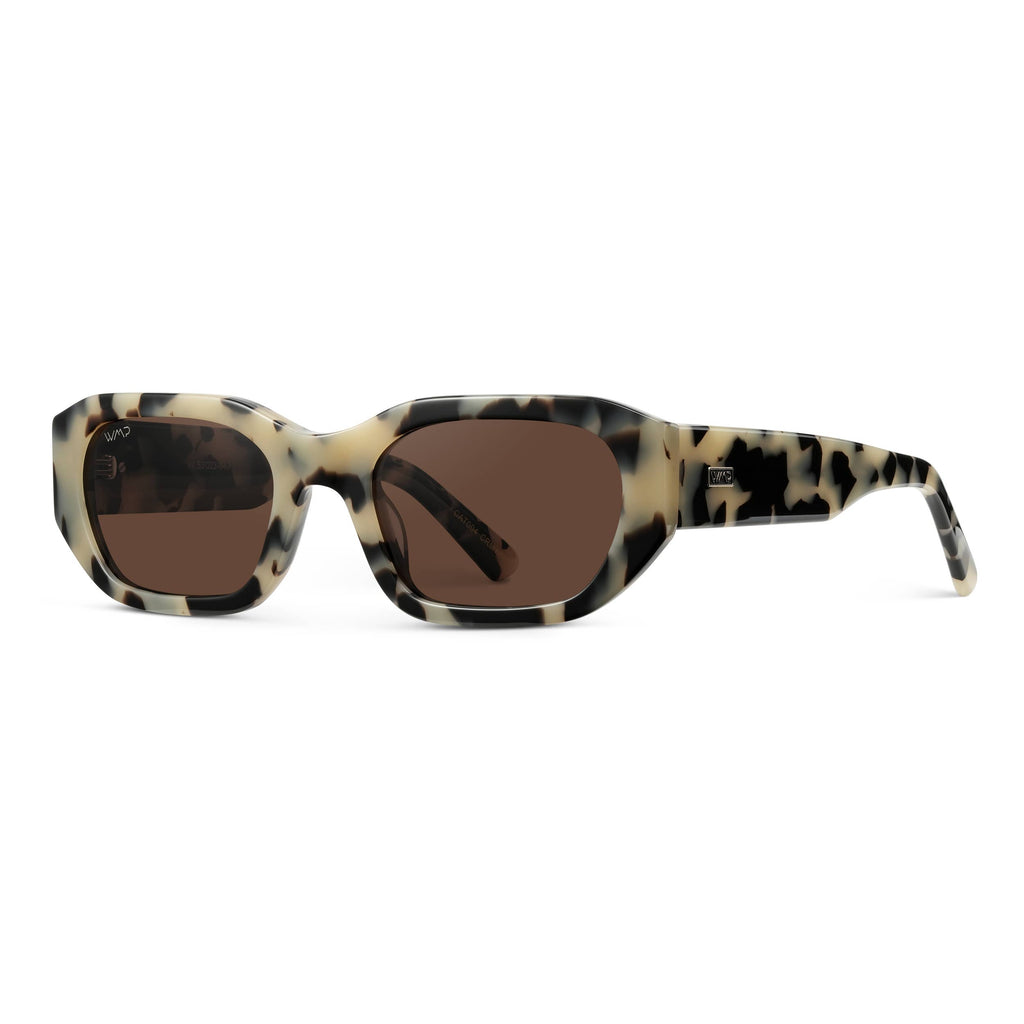 London - Bold Rectangular Statement Polarized Sunglasses: Black / Triple Black Lens