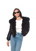Crop Zip Down Fox Jck Black