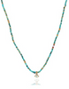 Handmade Turquoise Beaded Necklace with Evil Eye Dangle