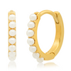 Gold Huggie with Pearls