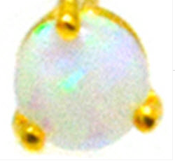 Sterling Silver Opal Stud