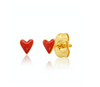 Red Enamel Mini Heart Studs